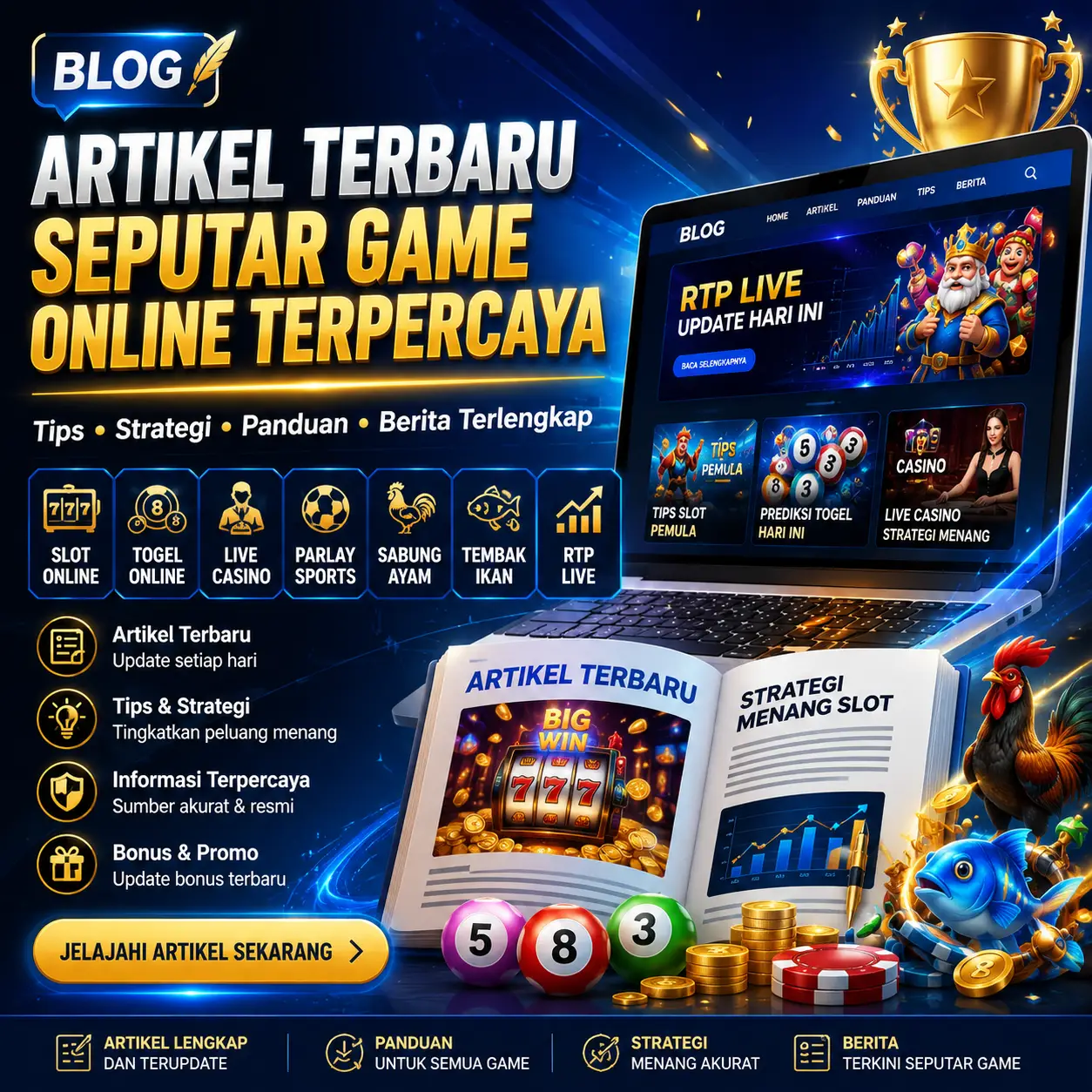 Blog Slot Online, Togel Online, RTP Live, Live Casino, Parlay, Sabung Ayam dan Tembak Ikan